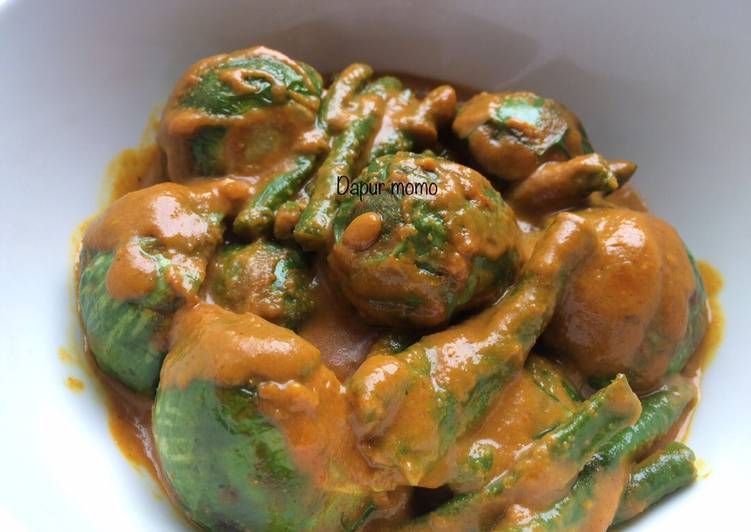 Masak Kare terong-kacang panjang