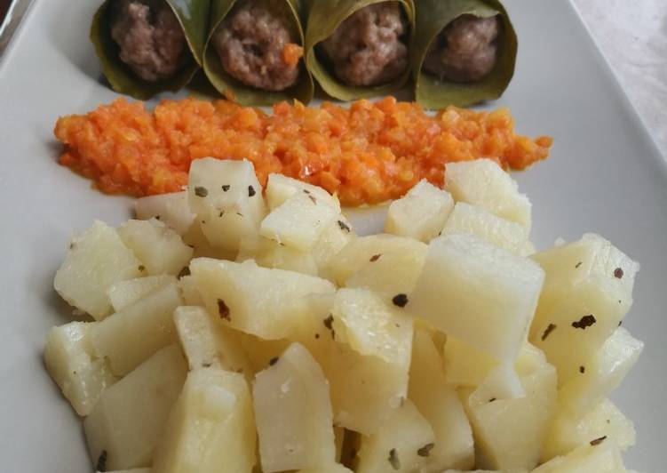 Polpette in foglia di limone con salsa al limone (bimby)