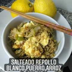 Foto principal de Salteado de Repollo blanco, Puerro, Arroz y Huevo
