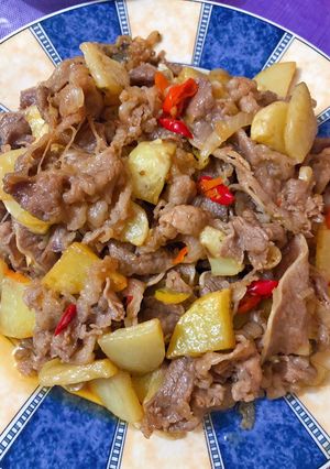 Foto resep Tumis slice beef kentang