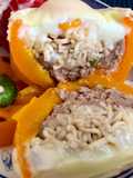 Stir-Fried Instant Noodles Stuffed Bell Peppers