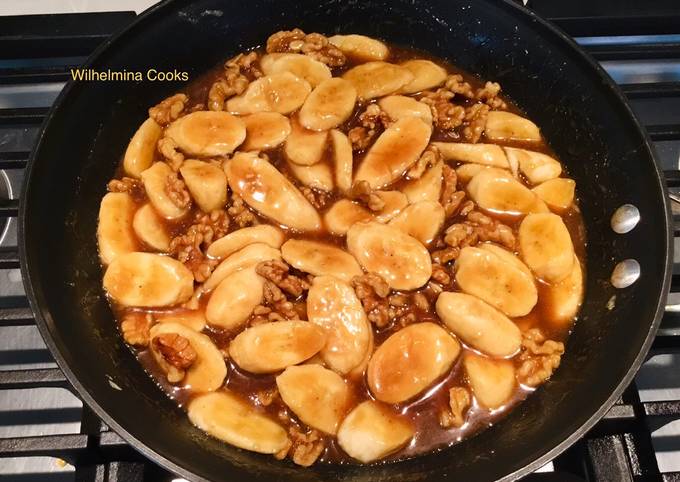 Steps to Make Favorite Banana Foster with Walnuts