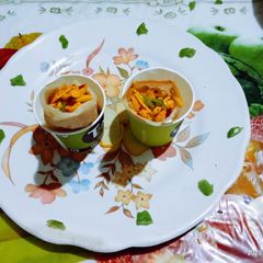 A picture of Ice cream Cone and Cone Bhel.