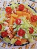 Insalata melone e salmone 🥗 #ricettinalight