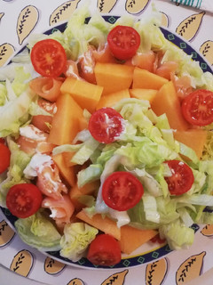 Foto di Insalata melone e salmone 🥗 #ricettinalight