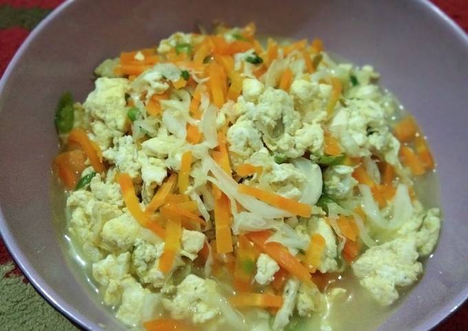 Orek" Tahu Telur Sayur