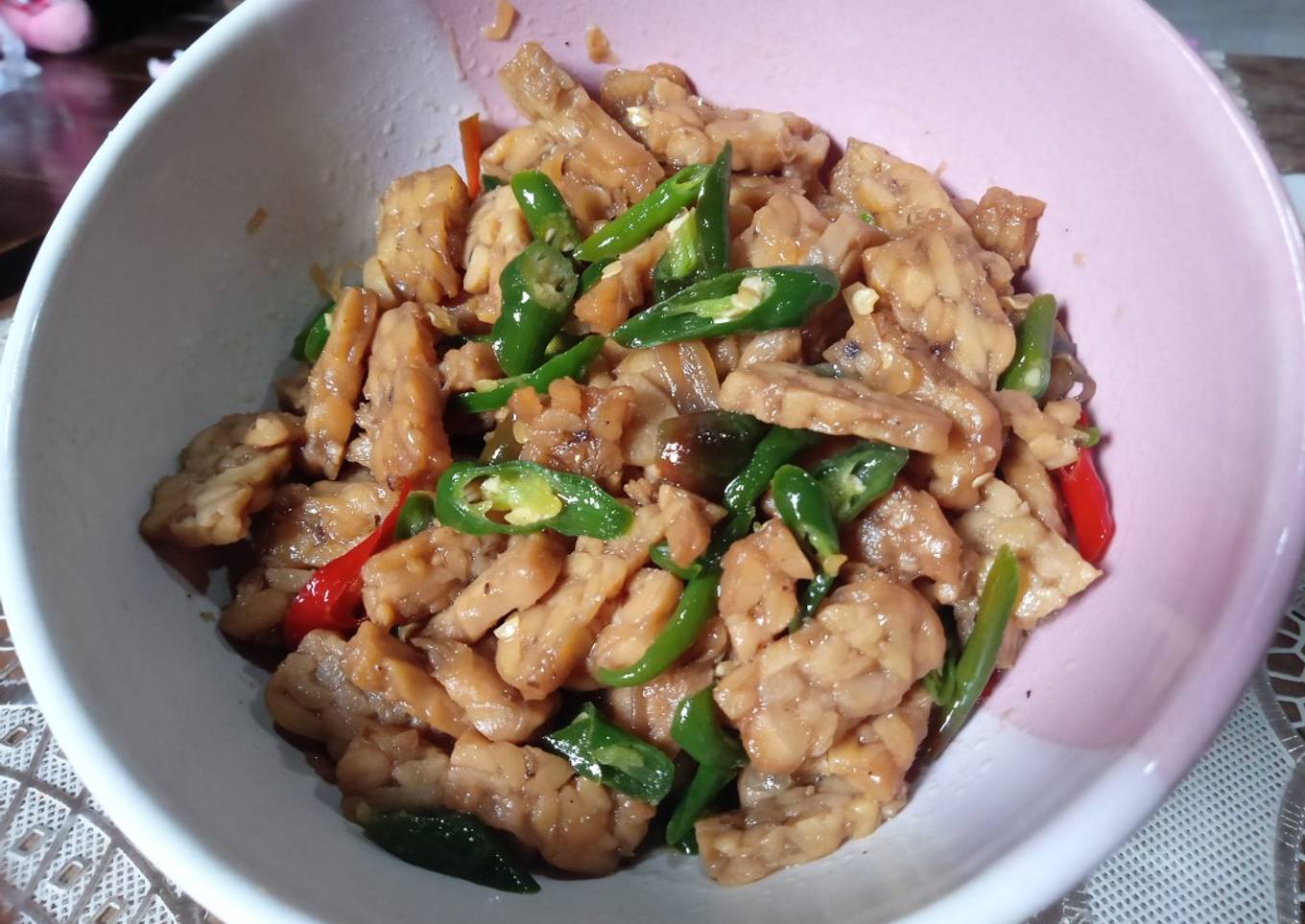 Oseng Tempe Cabe Hijau
