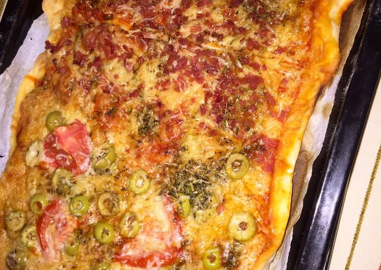 Mitad pizza vegetariana 🧡 🧡