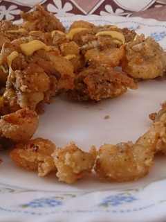 عکسی از دستور میگو سوخاری با طعم قارچ و سس خردل 🍤