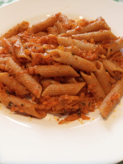 Una foto de Macarrones con sobrasada