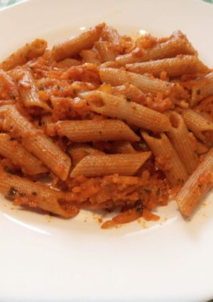 Una foto de Macarrones con sobrasada