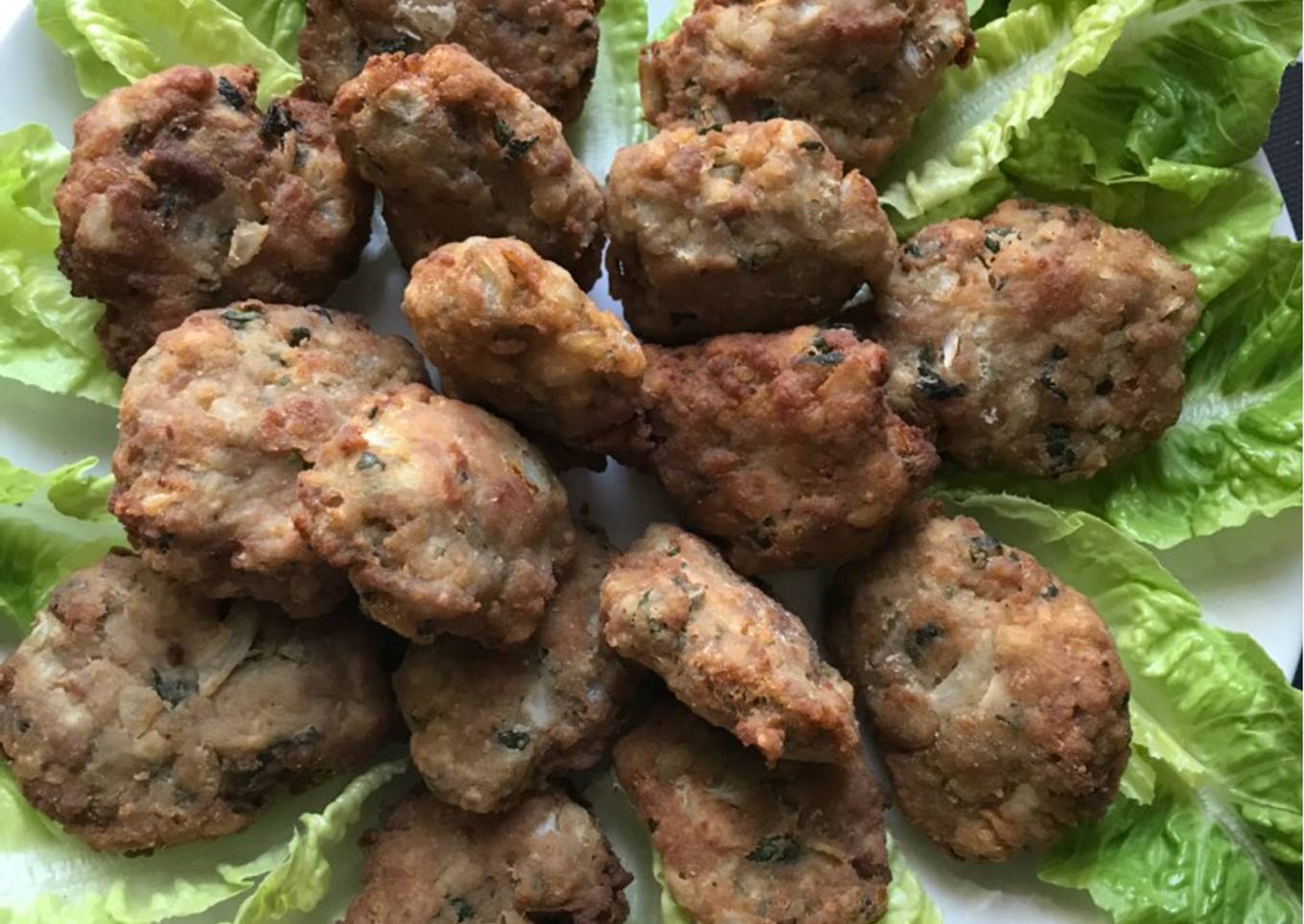 Tortitas de carne fritas 
<br />Receta de Grecia (κεφτέδες)