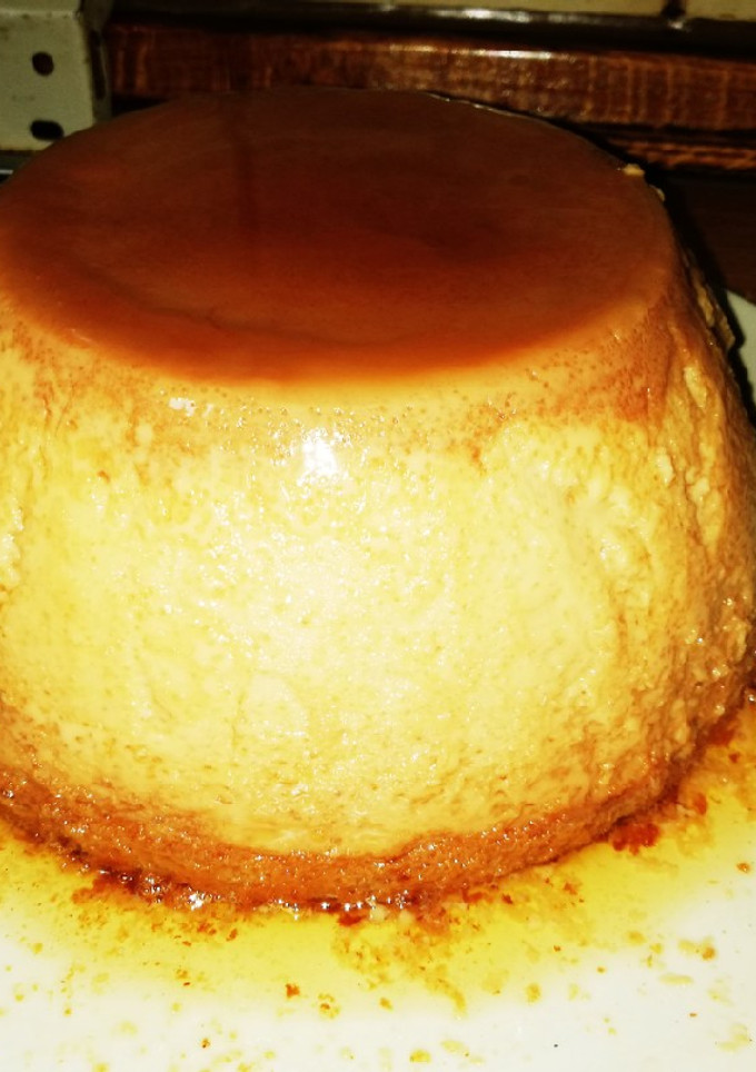 Una foto de Flan 🍮 de chocolate 🍫