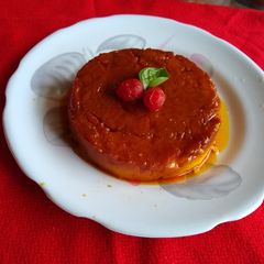 A picture of Carmalized custard.