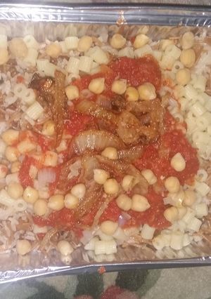 صورة لوصفة الكشري المصري