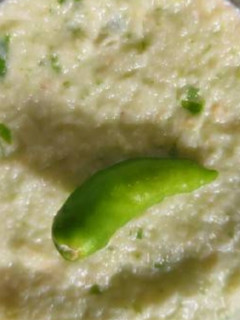 A picture of Ginger garlic green chilli paste.