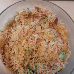 A picture of Zarda (Sweet Colourful rice).
