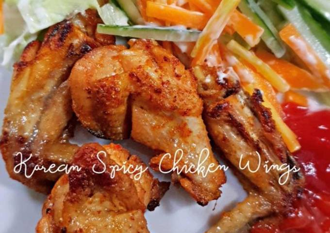 Anti Ribet, Bikin Korean spicy chicken wings Sederhana Dan Enak