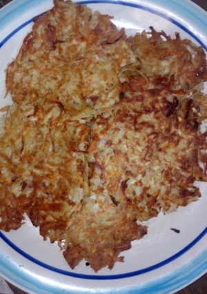 A picture of Sweet potatoes pancake.