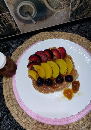 Una foto de Pancake saludable de avena y harina de coco