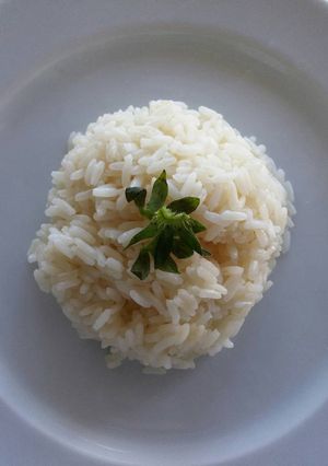 Una foto de El arroz en blanco perfecto