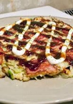 A picture of Okonomiyaki.
