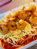 Pasta 🍝 y camarones 🍤 al ajillo