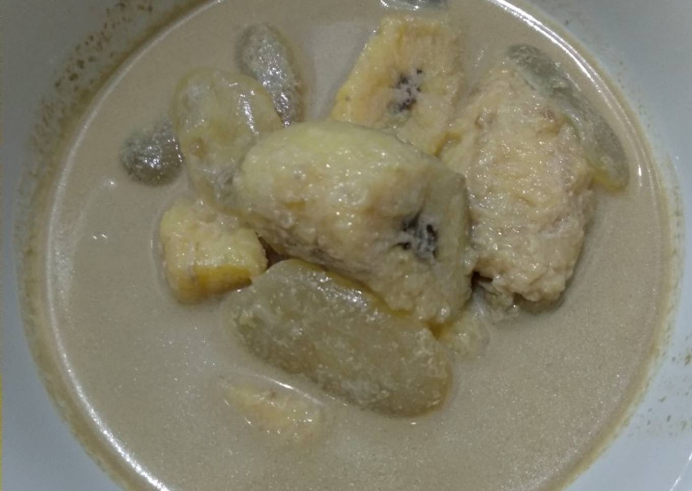 Kolak Pisang Kulang Kaling