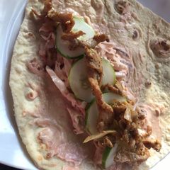 A picture of Home made shawarma.