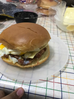 Una foto de Hamburguesa de huevo ligera
