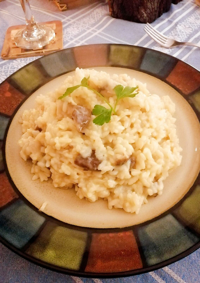 Una foto de Risotto de hongos