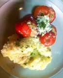Tomates al horno con relleno de berenjena