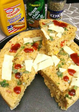 A picture of Cheese pizza cake.