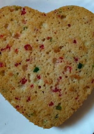 A picture of Eggless tutti frutti cake recipe.