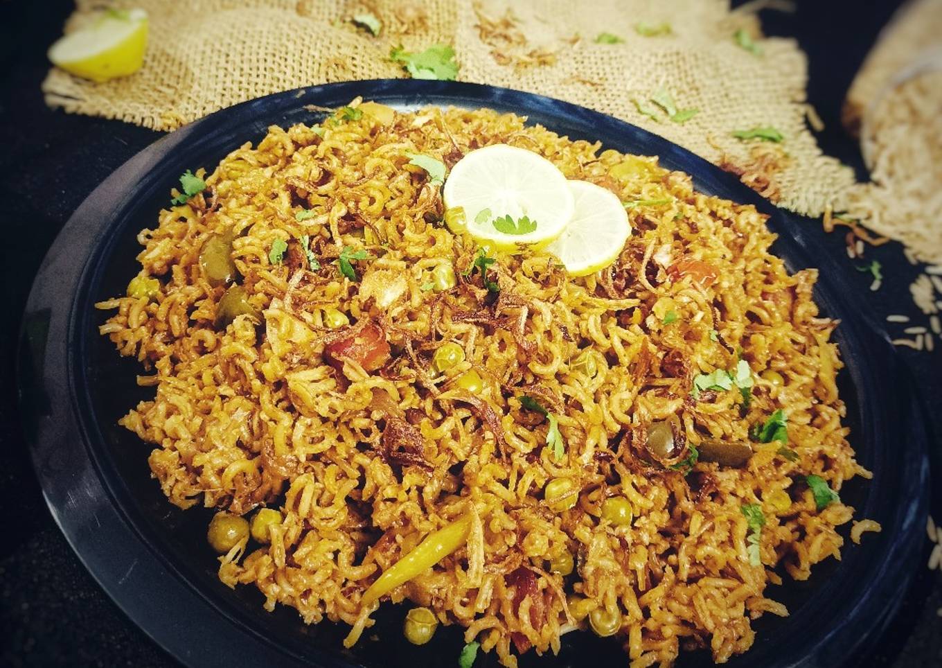 Brown rice vegetable biryani