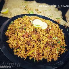 A picture of Brown rice vegetable biryani.