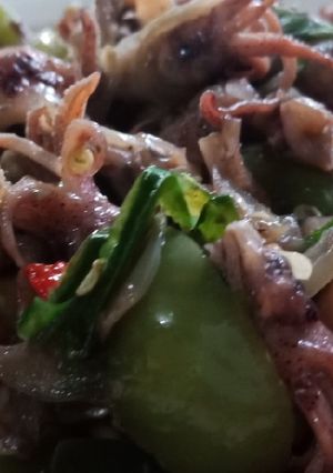 Foto resep Oseng cumi tomat hijau