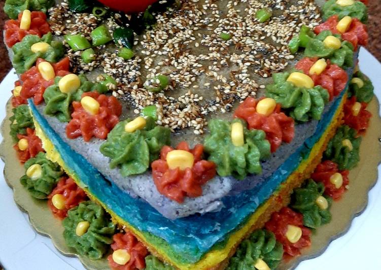 Rainbow Dhokla