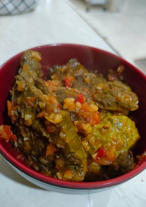 Foto resep Balado paru sapi / paru bumbu merah / rica rica