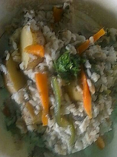 Una foto de Arroz con sardina