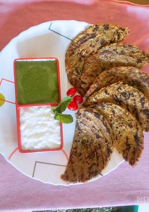 भोपळ्याचे पौष्टिक पराठे रेसिपी चे मुख्य फोटो 