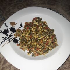 A picture of Moringa egg sauce.