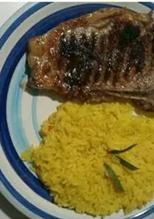 Una foto de Bife con Arroz