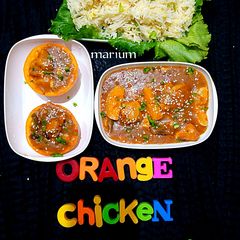 Orange chicken A picture of Orange chicken.