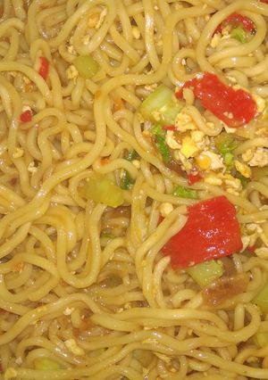 Foto resep Mie goreng becek pedas!