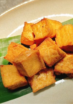 Hình của món Đậu hũ chiên cay.
