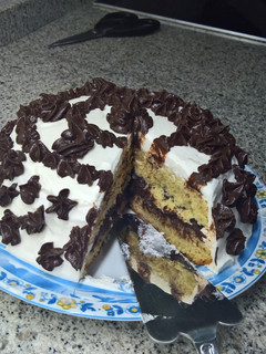 Una foto de Tarta de chocolate y nata