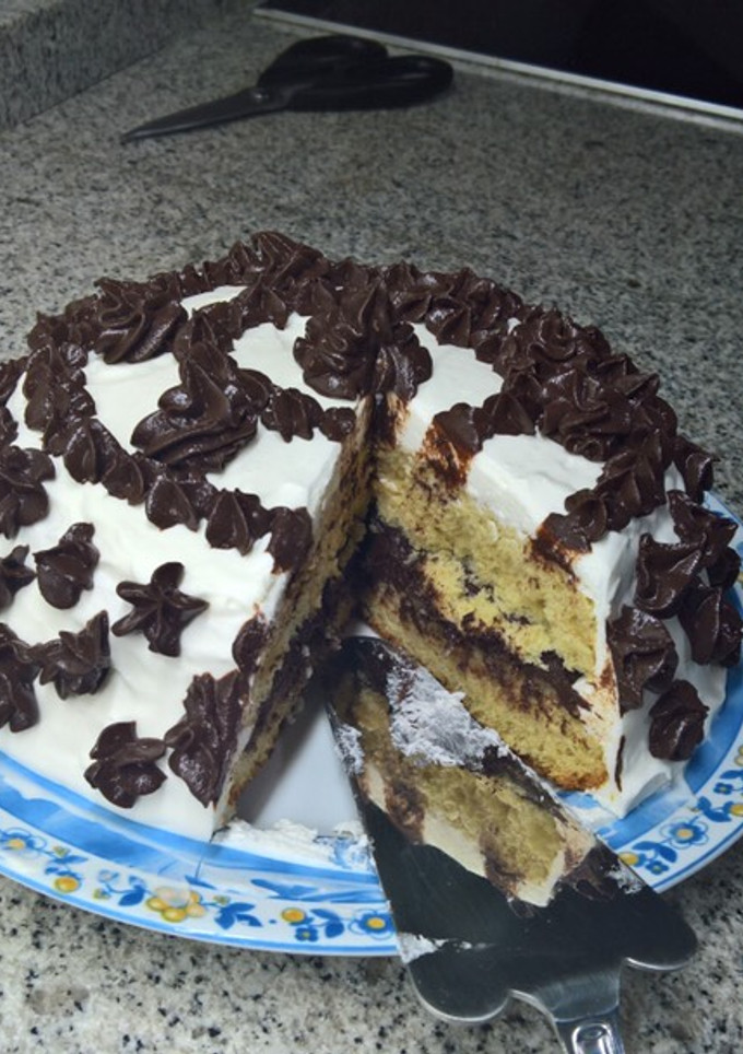 Una foto de Tarta de chocolate y nata