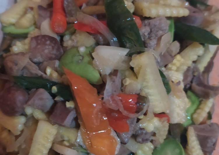 Oseng/Tumis Putren Ati Pete Pedas