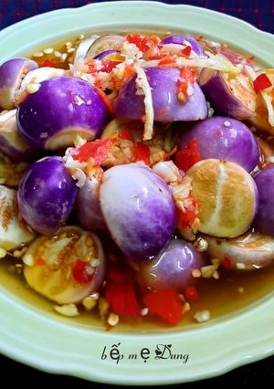 Hình của món Cà pháo muối xổi chua ngọt.